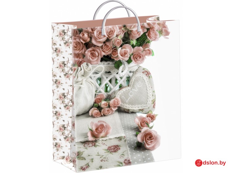 Мешок мягкий пластик 300*400 (140мкр) Кремовые розы